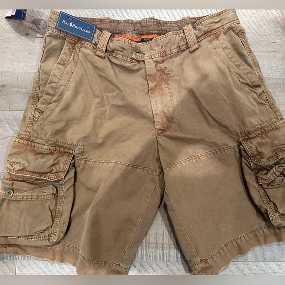 Polo Ralph Lauren Other - BNWT Vintage Polo Ralph Lauren Cargo Shorts Men's 36 Brown Military Hunting